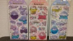 サンリオ ウォーターシール キティ、クロミ、シナモンロール 3パックセット