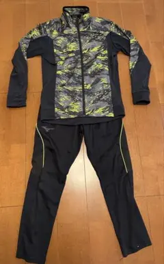 Mizuno ウォームアップジャージ上下セット M 黒/黄