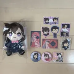 名探偵コナン　毛利蘭　ぬいぐるみ•缶バッジ•ステッカー•カード等　7点セット