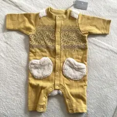 【未使用】FOキッズ Ampersand イエロー 雪の結晶ロンパース 60cm