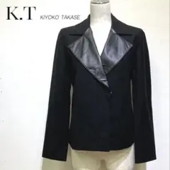 K.T ロロ・ピアーナ　ブラック　ジャケット　サイズ9 レザー ウールのサムネイル