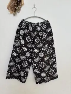 Y‘S for livingコットンガーゼイージーパンツ　花柄　柔らかい　グレー