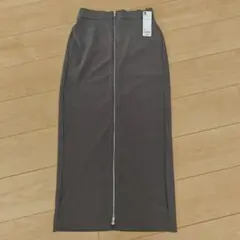 GU✩フロントジップナローロングスカートQ