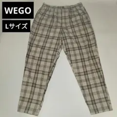 WEGO　ウィゴー　チェック柄　ペグトップ　スラックス　メンズ　Lのサムネイル