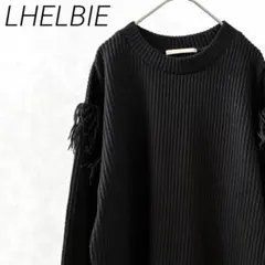 LHELBIE リブカットソー クルーネック フリンジ サイドスリット シンプルのサムネイル