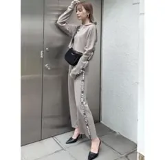 【美品】 GYDA ラインスリーブ ショートパーカー パンツ セットアップ