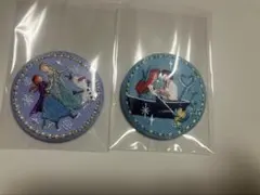 ディズニー刺繍缶バッジ　アリエル　アナ雪