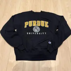 チャンピオン　カレッジフェルト刺繍ロゴスウェットトレーナー S 黒