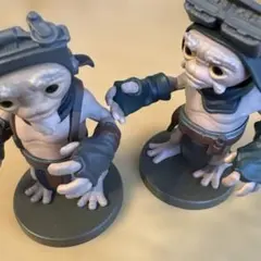 マンダロリアン　リトルスタチューコレクション アンゼラ人(4種)ステッカー マンダロリアン リトルスタチューコレクション アンゼラ人(4種