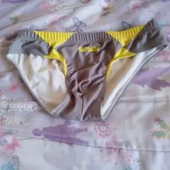 SEOBEAN 競泳用水着 M グレー/イエロー2点セット