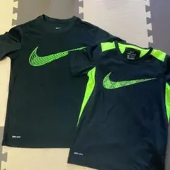 Nike DRI-FIT Tシャツ 黒/緑　s とxs2枚