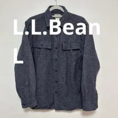 L.L.Bean エルエルビーン 長袖シャツ ネイビー ホワイト ボーダー L