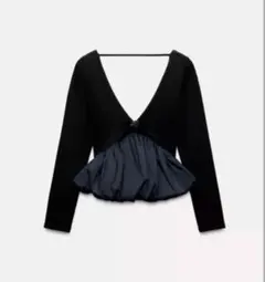 ZARA フラワーディティールパフトップス