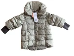 petit main プティマイン　袖リブ中綿ジャケット　カーキ　ダウン　子供