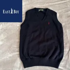 East Boy ネイビー　ニット Vネックベスト