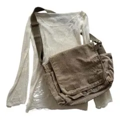 00's vintage キャンバスショルダーバッグ 亜熱帯 グランジ y2kのサムネイル
