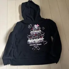 mezzo piano ケーキ トレーナー　110cm メゾピアノ　パーカー　黒