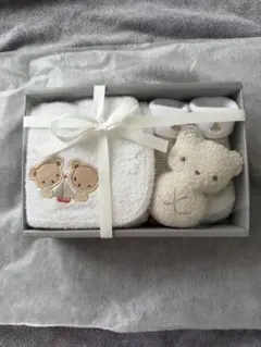 新品未使用】HACOON ベビー用小物セット 雲の上のタオル 新生児 白雲 