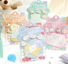 443ふわふわの猫の家 特殊な形の付箋 メッセージハンドブックの装飾 猫 4種類