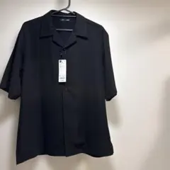 【未使用】 GU オープンカラーシャツ　ブラック