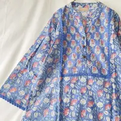 美品】ロンハーマン ペイズリー柄 長袖 ブラウス バンドカラー 