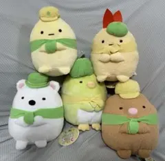 すみっコぐらし　レモンカラーぬいぐるみ　5種セット　プライズ品