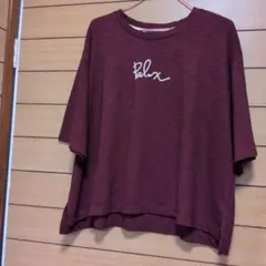 ZAMPA Relax ロゴ 半袖Tシャツ ボルドー