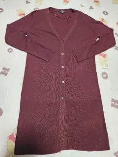 ユニクロ リブVネックロングカーディガン