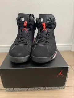 美品・箱/黒タグ付 NIKE エアジョーダン6 ブラックインフラレッド 26.5