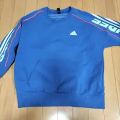 adidas 青 トレーナー