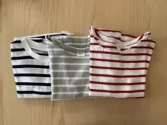 長袖カットソー 3枚セット ボーダー　保育園着　男の子　女の子