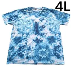 【4L相当】JEANING WIJD メンズTシャツ ブルー Favorロゴ