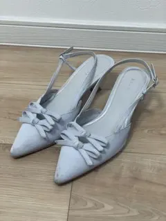 【RANDA】ダブルリボンバックストラップパンプス