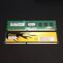 2枚セット 8GB elixir W3U1600HQ-4G 4GB メモリー - メルカリ