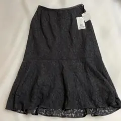 インディヴィ　レースフレアスカート ブラック 38 Mサイズ