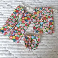 和柄 御朱印帳ケース 3点母子手帳 お薬手帳 通帳入れ ハンドメイド