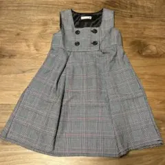 branshes チェック柄 ジャンバースカート