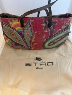 ETRO エトロ　ペイズリー柄 　総柄ハンドバッグ　シルクインナーバッグのサムネイル