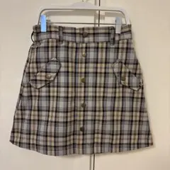 PINK-latte ピンクラテ スカート サイズS/160 水色系チェック柄