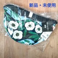 【新品】　ユニクロ　ラウンドミニ　ショルダーバッグ　マリメッコ　花柄　ブルー