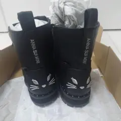 ANNA SUI MIN 猫 ブラックブーツ　22