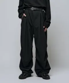 CS】stripe cross tuck drape slacks - メルカリ