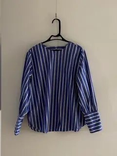 ストライプシャツ ブルー