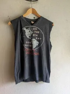 80s HANES ノースリーブ　ビンテージ　ハーレーダビッドソン　カットソー