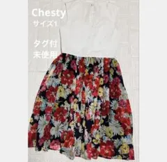 【タグ付未使用】★Chesty★お花ワンピース　レディース1のサムネイル