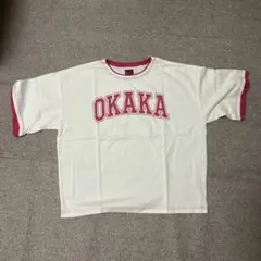 RE. OKAKA ロゴ Tシャツ ホワイト ピンクのサムネイル
