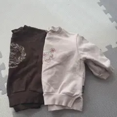 petit main 刺繍トレーナー 2枚セット／80cm