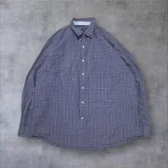 J*N様 【IZOD】US輸入アメリカ古着チェック柄刺繍ロゴメンズ長袖BDシャツ