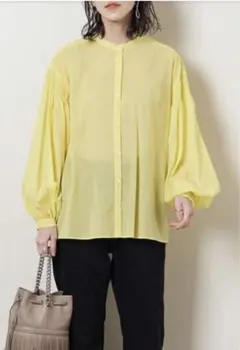 UNITED ARROWS ユナイテッドアローズ シアーブラウス イエロー 38のサムネイル