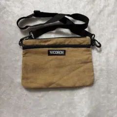 NICORON コーデュロイ サコッシュ ショルダーバッグ　キャメル　ポシェットのサムネイル